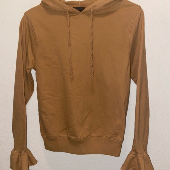 NWT Small J. Crew Flare Cuff Hoodie Sweatshirt - Picture 2 of 4